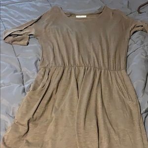 Brown 3/4 T-shirt dress